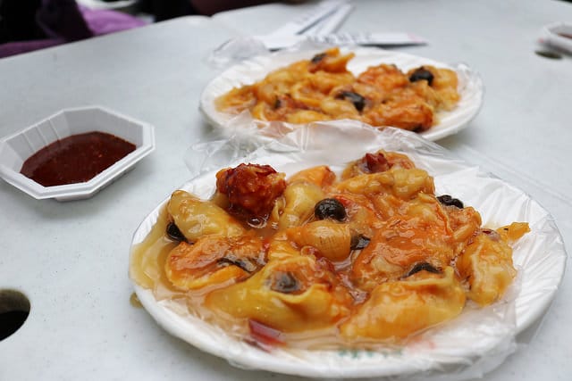 【韓國美食】首爾 廣藏市場 順熙家綠豆煎餅+豬肉餅.元祖麻藥飯捲.謎樣生物海鞘-韓式傳統小吃必吃推薦 - 第23張圖 IMG_3926