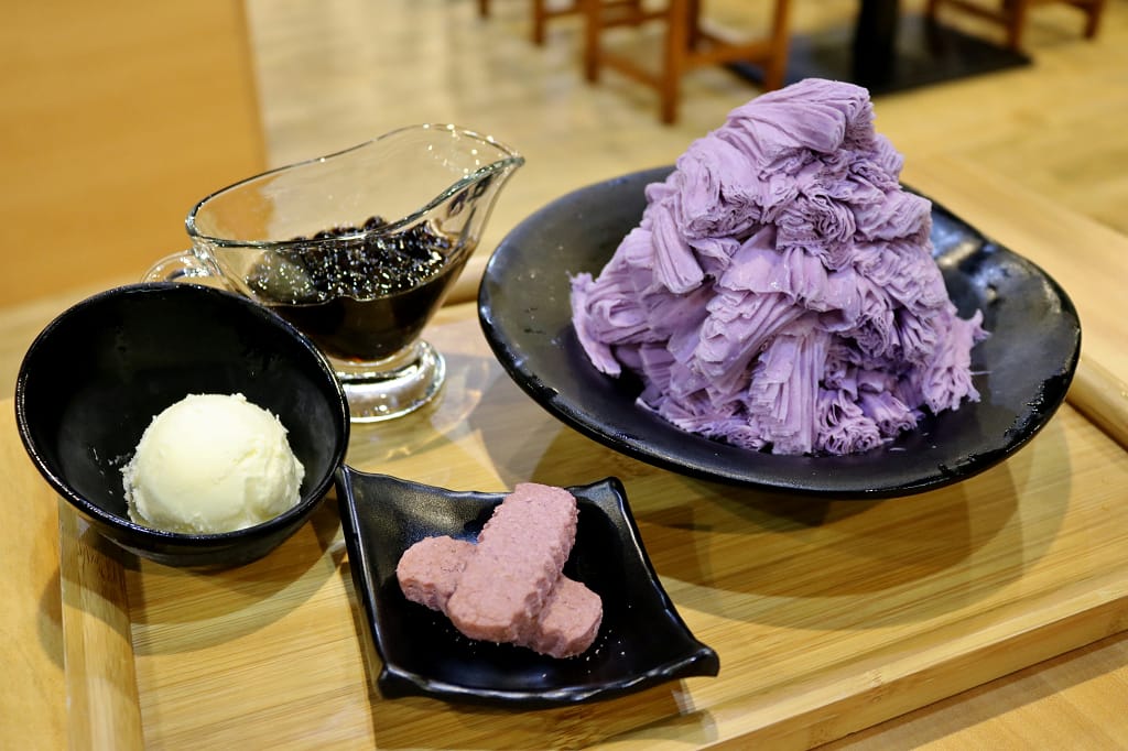 日本｜沖繩 アイスオアシス ICE Oasis 國際通必吃甜點推薦．沖繩限定紅芋雪綿冰