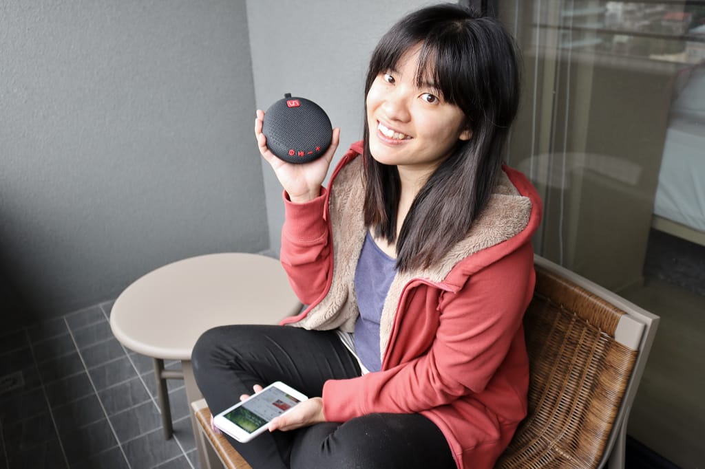 開箱｜UPON PAN 奈米防水藍芽音響喇叭 泡溫泉也能享受音樂