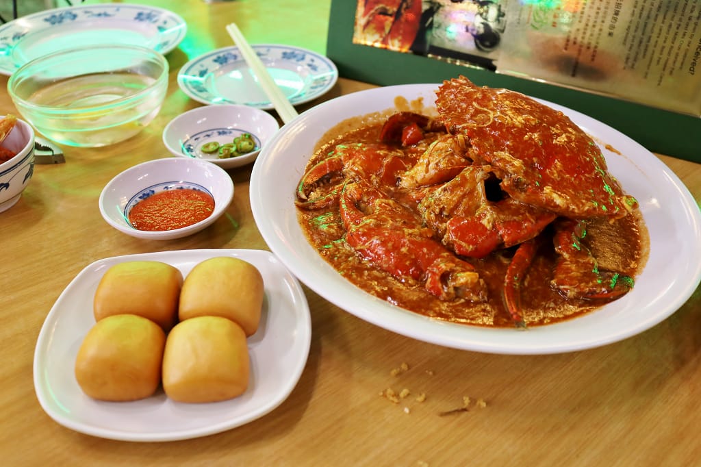 新加坡｜無招牌海鮮(芽龍總店) 人間美味之辣椒螃蟹，新加坡必吃推薦！