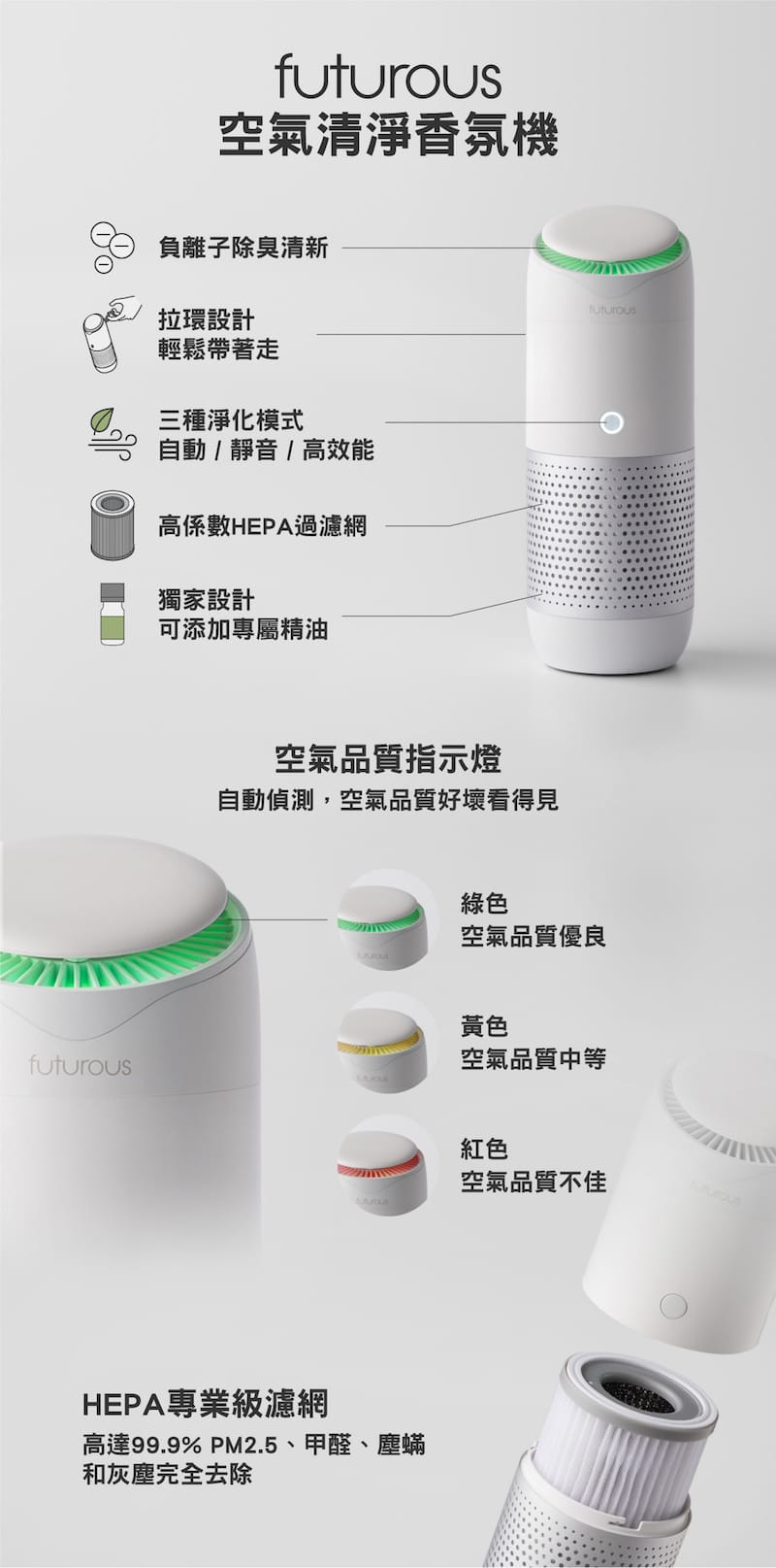 家電｜品感覺 Futurous空氣清淨香氛機 香芬淨化兩個願望一次滿足！