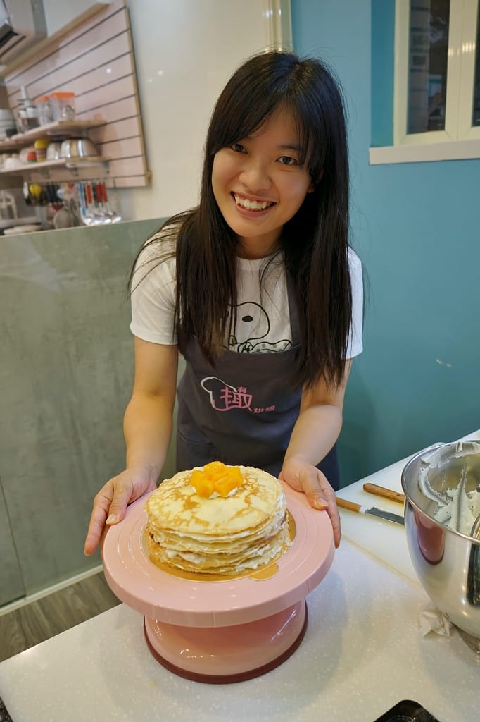 台北｜有趣烘焙(市府店) DIY手作甜點．零失敗芒果千層蛋糕