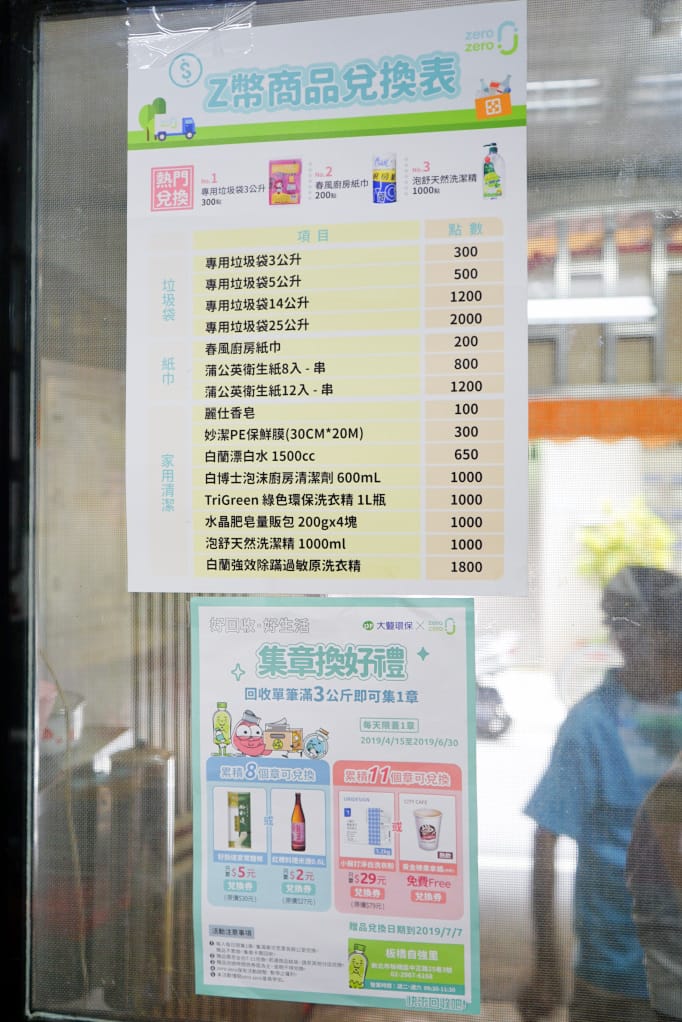 生活｜新北市資源回收 zero zero村里長服務站(社區回收) 回收累積Z幣，還能兌換各式家用品