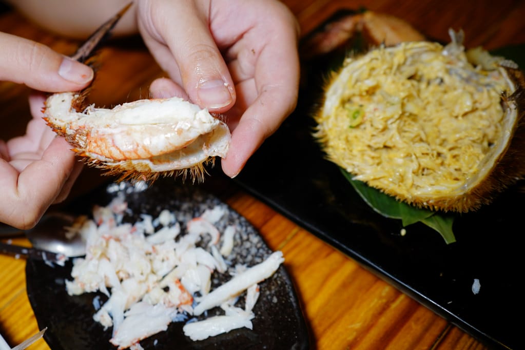 台北｜微風建一食堂 日式無菜單料理 超奢侈毛蟹大餐，一蟹二吃超過癮！