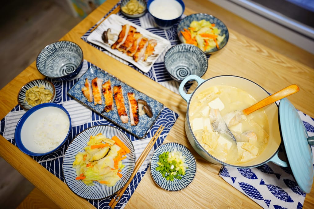 料理｜十全味噌 零失敗味噌食譜 鮭魚豆皮豆腐味噌湯+味噌烤雞腿 在家也能享受日式定食！