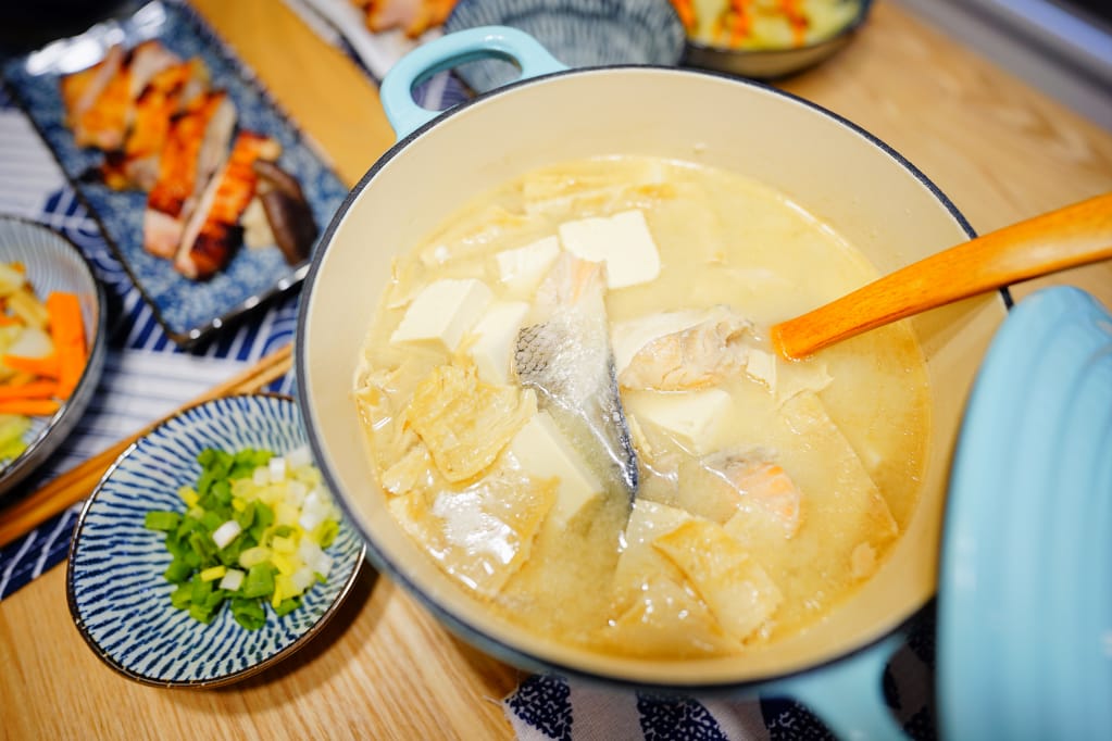 料理｜十全味噌 零失敗味噌食譜 鮭魚豆皮豆腐味噌湯+味噌烤雞腿 在家也能享受日式定食！