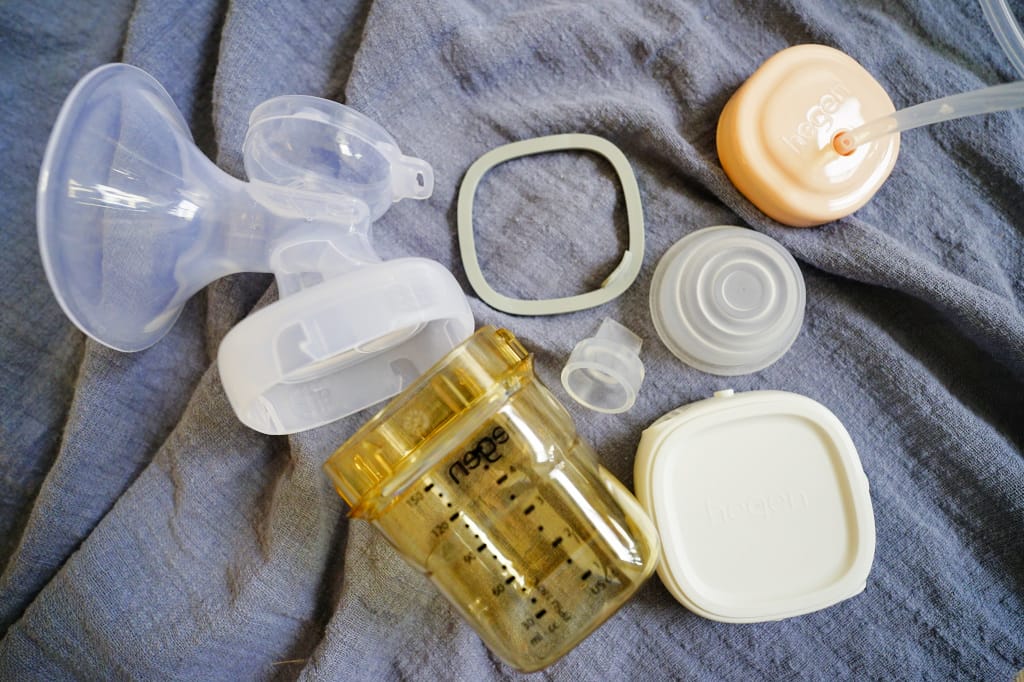 育兒好物｜hegen 舒芙蕾電動擠乳器 靜音、充電式 雙邊電動擠乳器/手動擠乳器推薦！擠奶好幫手~