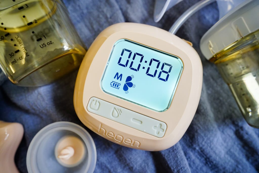 育兒好物｜hegen 舒芙蕾電動擠乳器 靜音、充電式 雙邊電動擠乳器/手動擠乳器推薦！擠奶好幫手~
