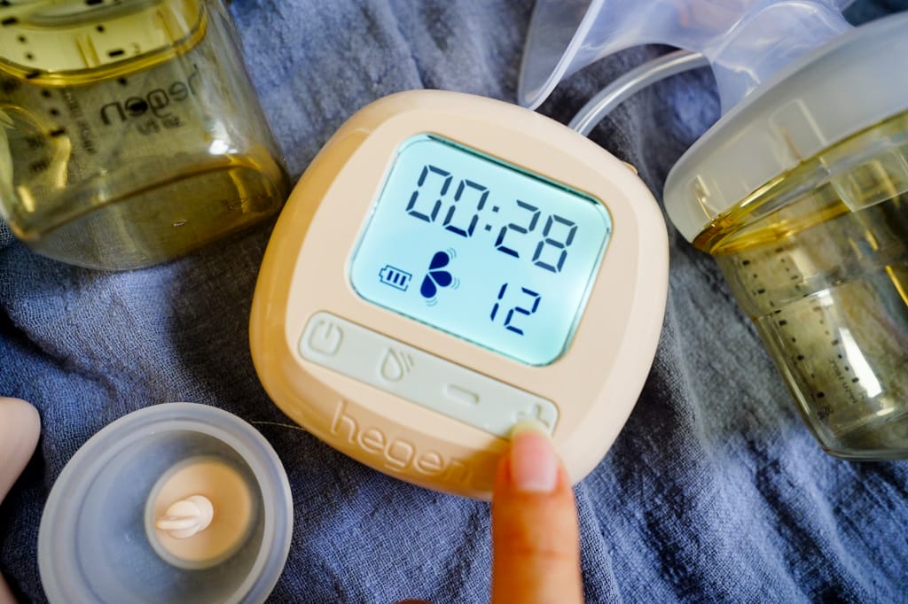 育兒好物｜hegen 舒芙蕾電動擠乳器 靜音、充電式 雙邊電動擠乳器/手動擠乳器推薦！擠奶好幫手~