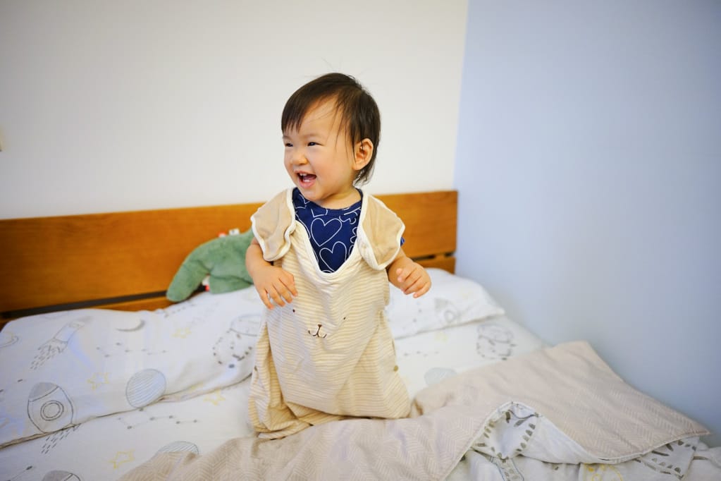 育兒分享｜cani有機棉幼兒防踢被 可愛小熊清薄款，一年四季都適用！寶寶最愛的防踢被推薦～