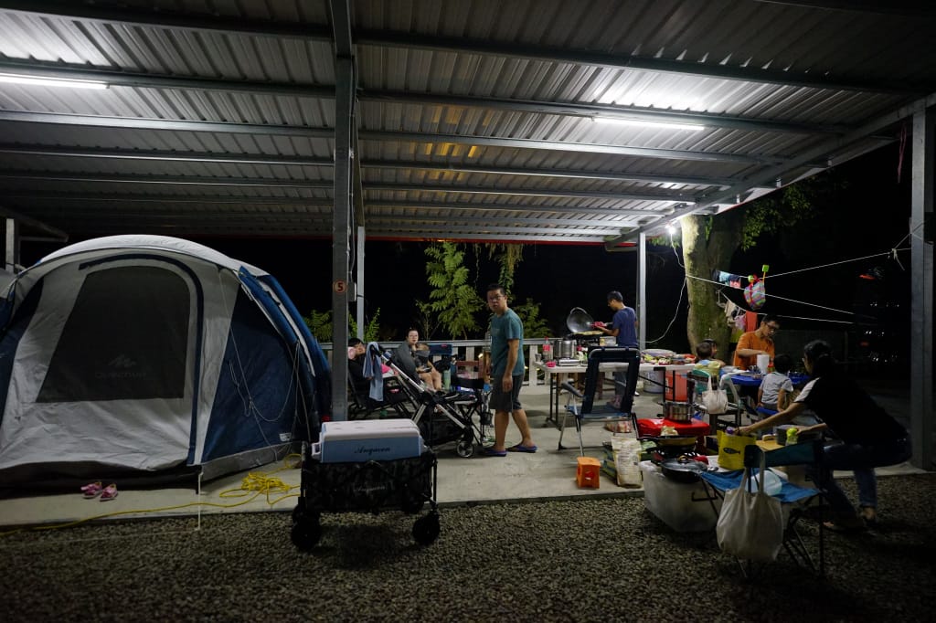 露營｜新竹尖石 迦得營地 超大雨棚營位推薦！親子露營戲水池、沙坑 包區雨棚獨立衛浴