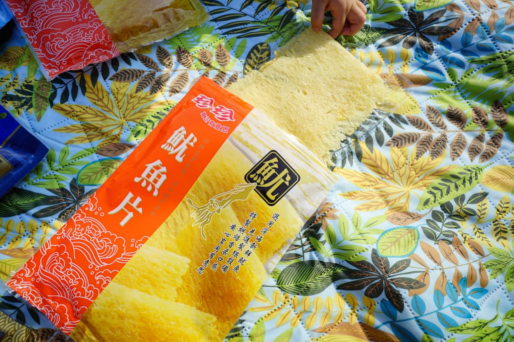 零食｜野餐郊遊必備零食推薦! 珍珍休閒零食 魷魚片、鱈香脆燒、海之味、昆布－海味零食 - 奇奇一起玩樂趣