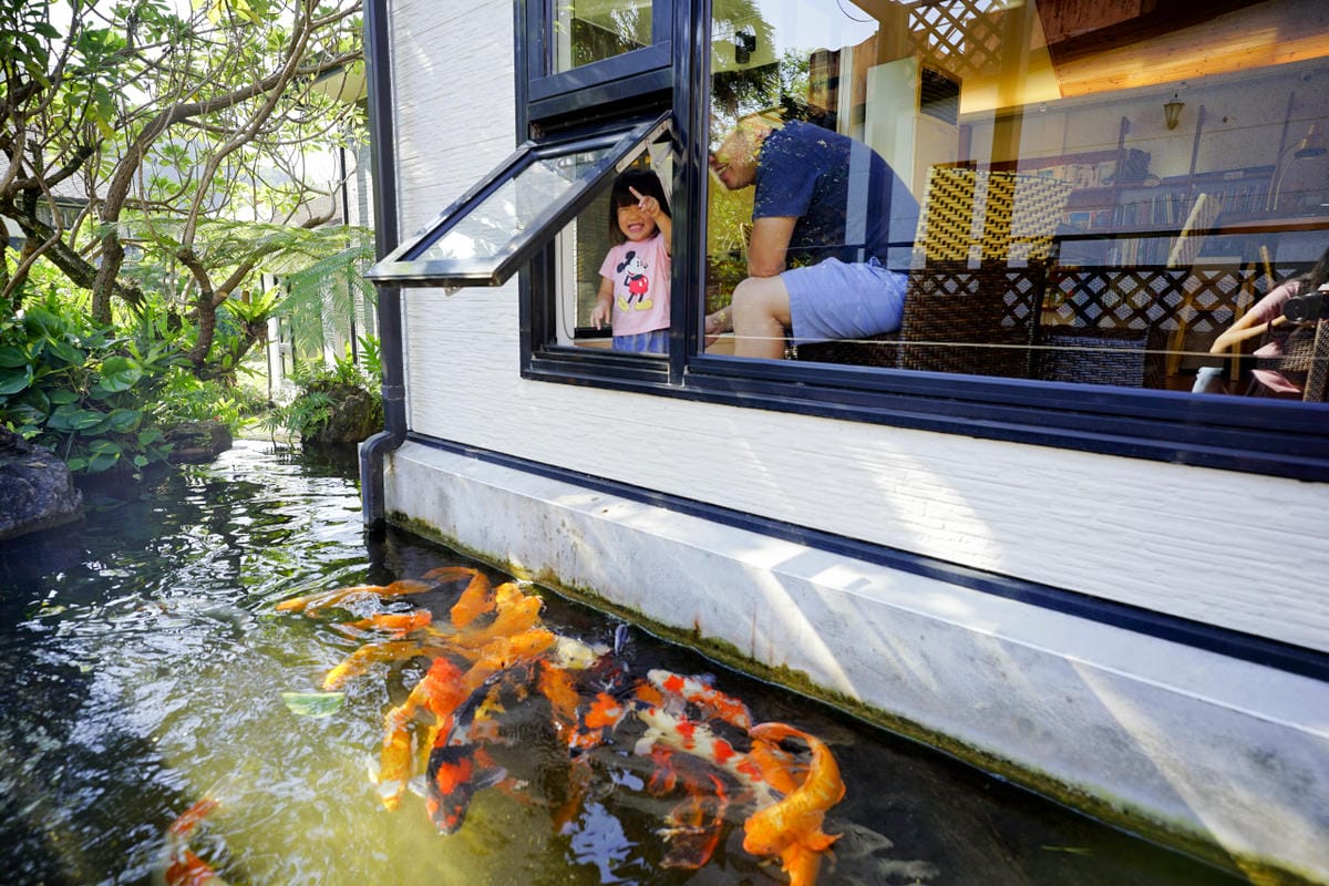 花蓮民宿｜花蓮親子民宿推薦！花蓮鯉魚潭民宿 潭心閣 親子友善、螢火蟲住宿推薦！小孩最愛的餵魚民宿~