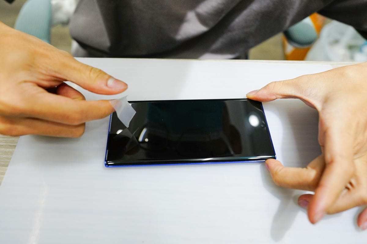 手機周邊｜樹林手機保護貼推薦！京展包膜（樹林店） 三星Note10+果凍膠玻璃貼 享有保固服務