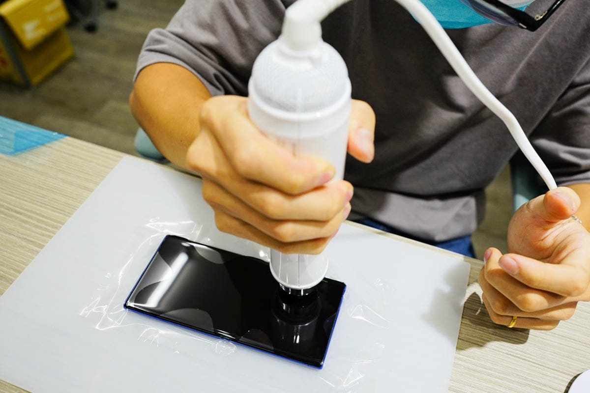 手機周邊｜樹林手機保護貼推薦！京展包膜（樹林店） 三星Note10+果凍膠玻璃貼 享有保固服務