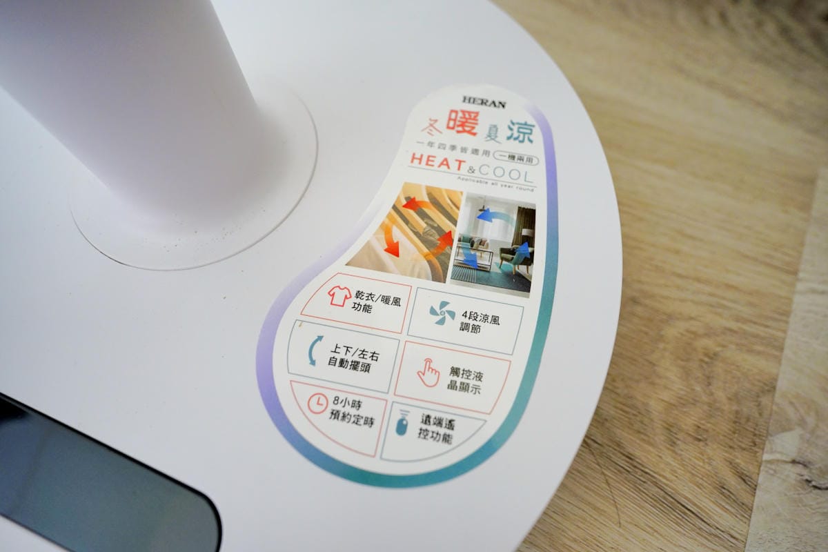 家電開箱｜禾聯家電 冷暖兩用循環扇 一機兩用電風扇推薦！冬天夏天皆適用 可遠端遙控、定時及3D擺頭功能
