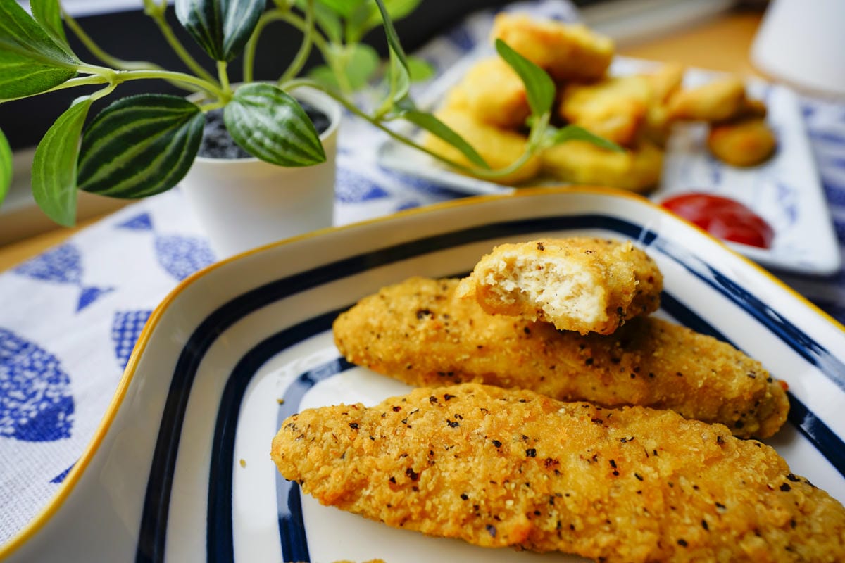 料理｜First Pride 植物肉G塊、G柳條、G米花（蔬食G塊、蔬食G柳條、蔬食G米花）蔬食炸物推薦！