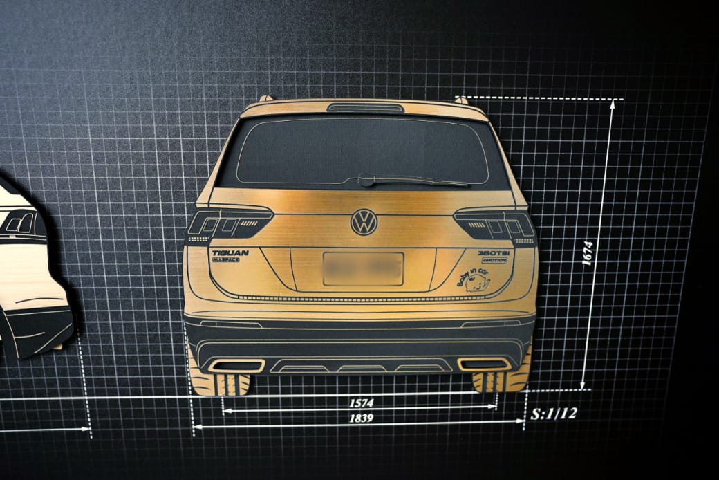 禮物｜獨一無二的情人節禮物！金園設計 x Golden Garden 客製化汽車掛畫 福斯 The Tiguan Allspace 330
