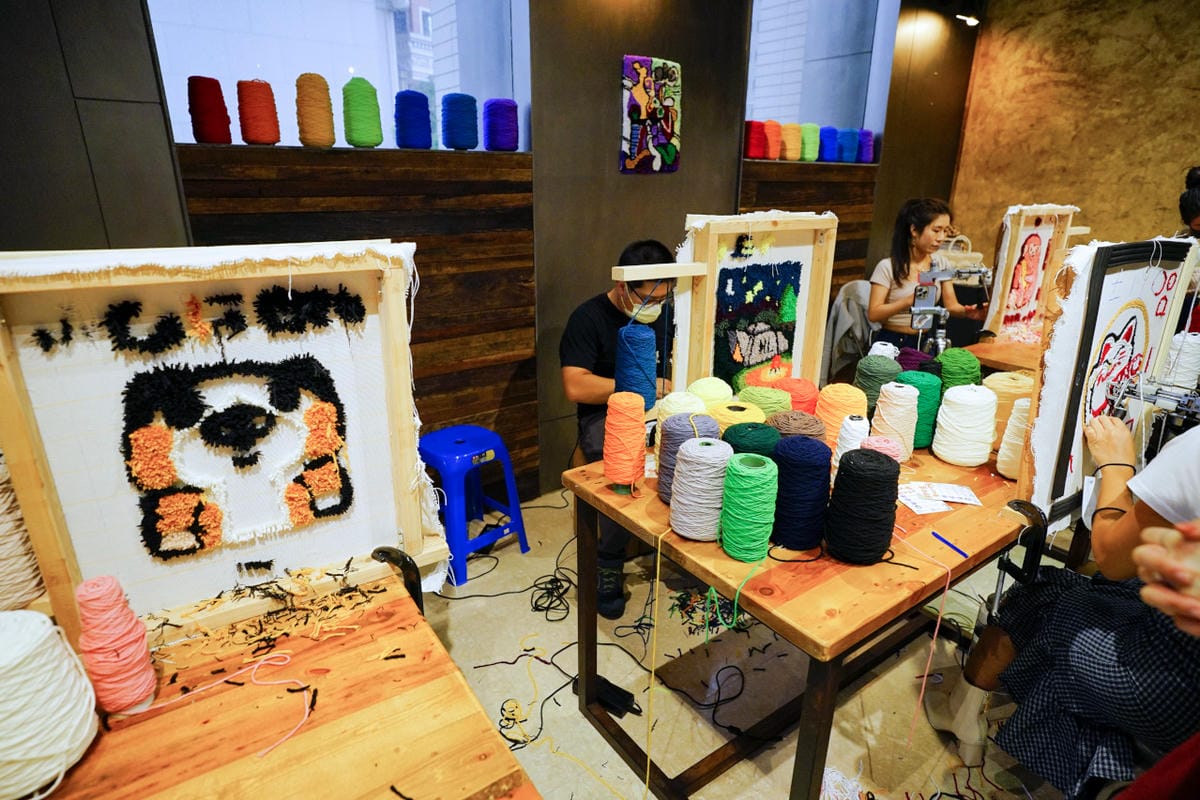 DIY課程｜桃園手作地毯課程推薦！Does Art 都是藝術 中壢Tufting手作地毯DIY體驗