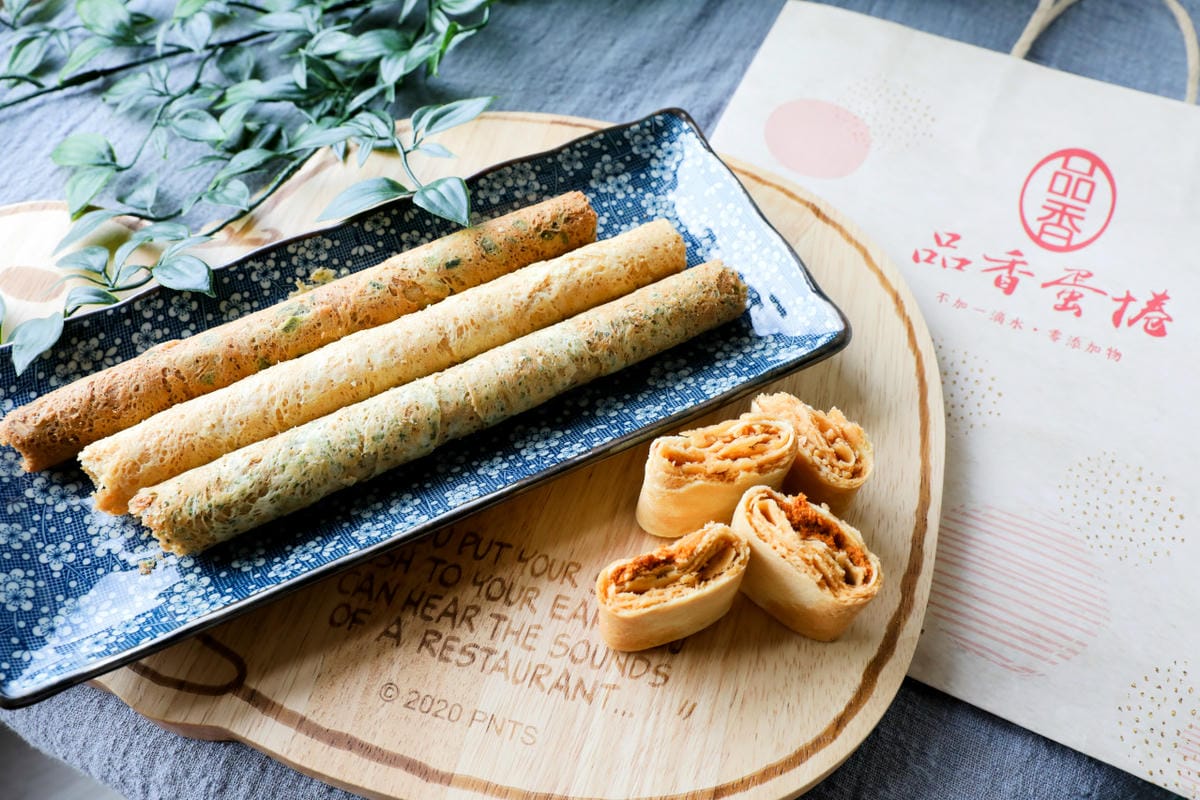 伴手禮｜嘉義伴手禮推薦！品香蛋捲 不加一滴水的現做蛋捲、真材實料鳳凰卷