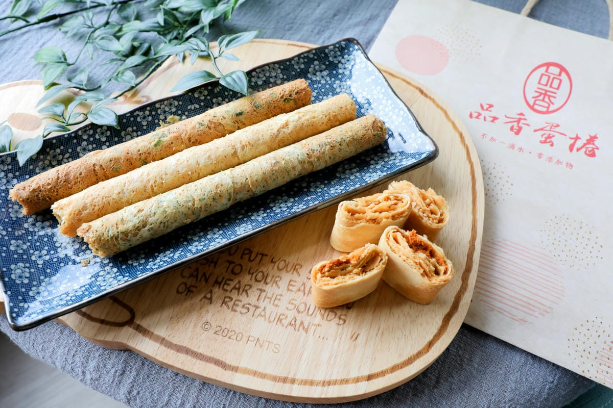 伴手禮｜嘉義伴手禮推薦！品香蛋捲 不加一滴水的現做蛋捲、真材實料鳳凰卷