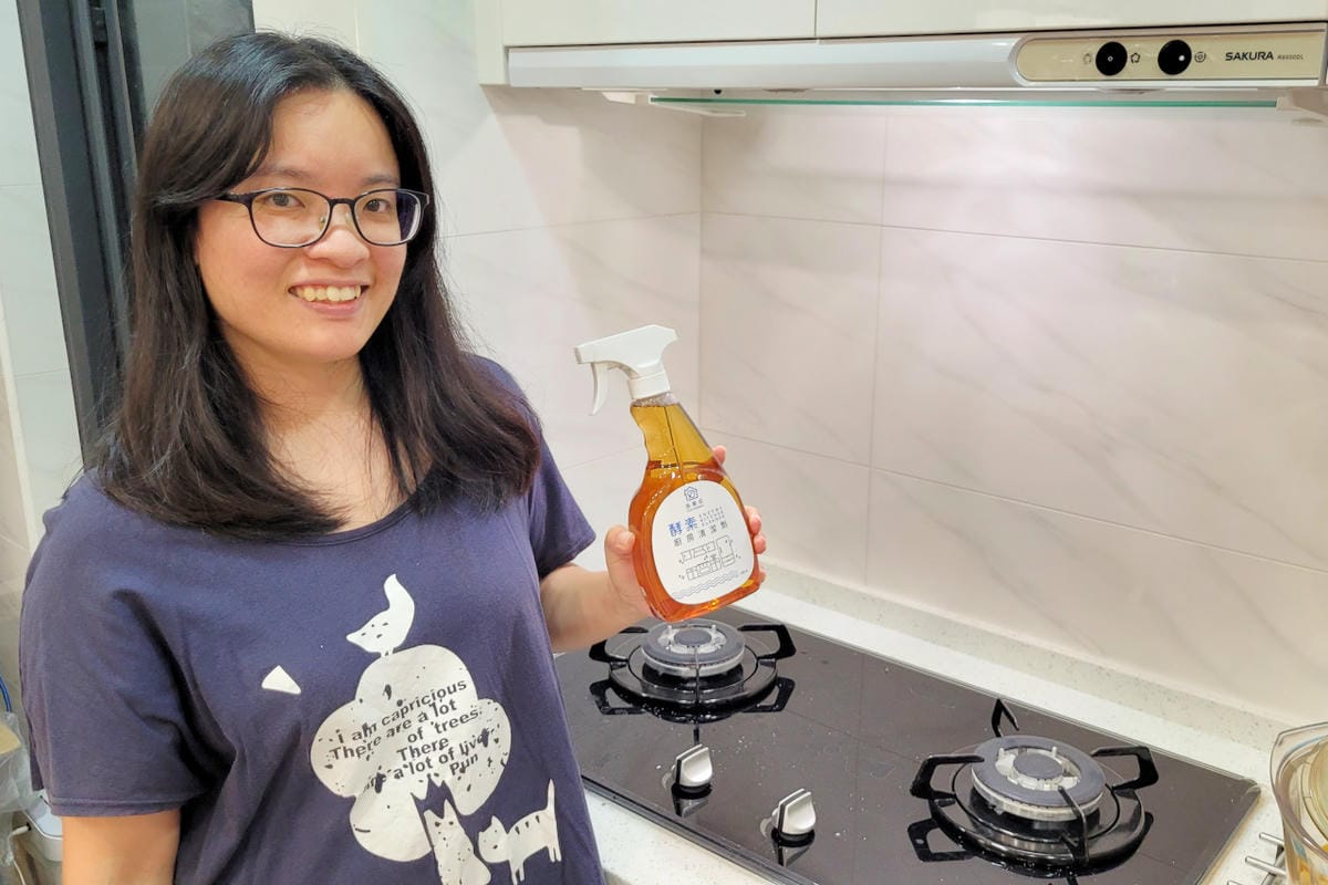清潔用品｜涂家庄酵素廚房去油汙劑-噴頭瓶 鳳梨酵素，柑橘萃取 不傷手廚房清潔劑推薦！