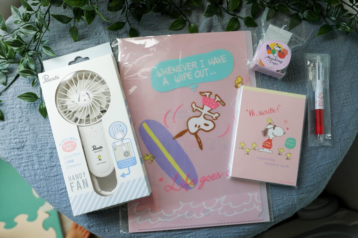 文具｜史努比收藏分享 POP Circus 星奇市 SNOOPY史努比文具 便條紙、紙膠帶、文件夾、筆、風扇