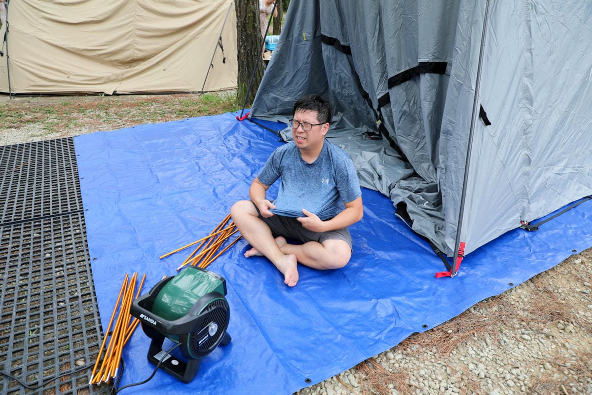 露營用品｜SANSUI山水 戶外循環渦輪扇 強力三段風速、270度風向調整，可攜式露營風扇推薦！