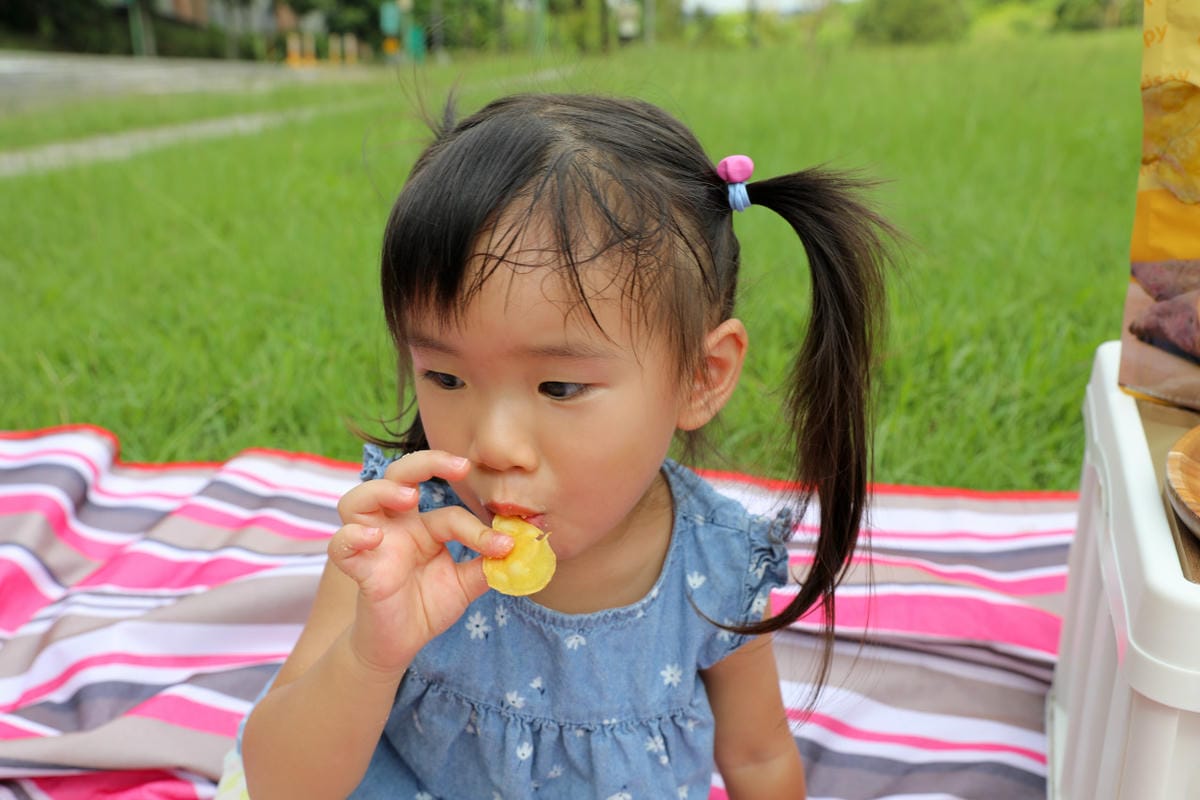 零食｜露營、野餐零食推薦！大眼蝦X飛燕煉乳聯名限定-草莓煉乳、大眼蝦-鳳梨益生菌卡力 良拾作所-原味糖粉、酸甜梅粉地瓜脆片