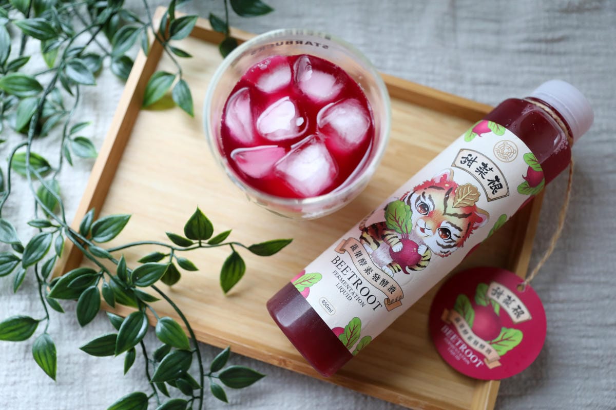 飲品｜虎騰印 甜菜根蔬果酵素發酵液 小資族的月事好夥伴，50 顆櫻桃的鐵質一瓶就滿足！