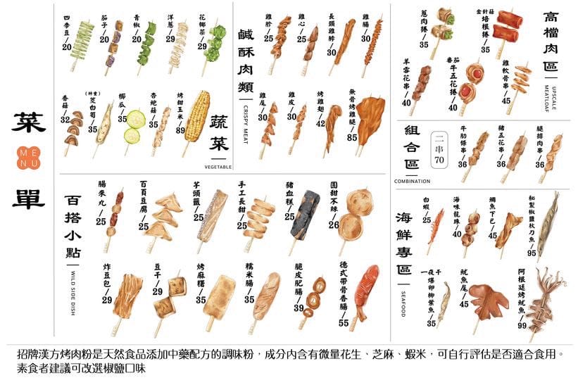 台北食記｜內湖737巷美食推薦！焦糖楓串燒漢方無烟撒粉 非油炸燒烤