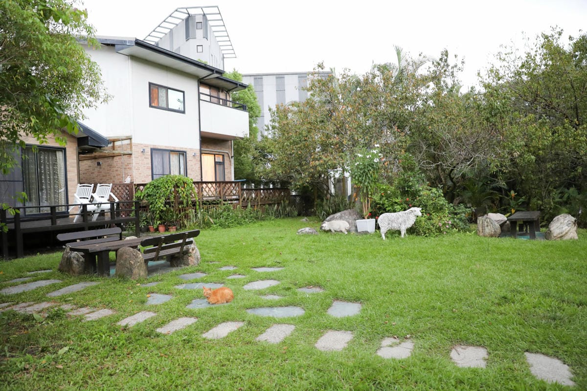 花蓮民宿｜花蓮吉安鄉綠色隧道民宿 金澤居 花蓮親子住宿推薦！親子友善，孩子最喜歡的餵魚民宿~