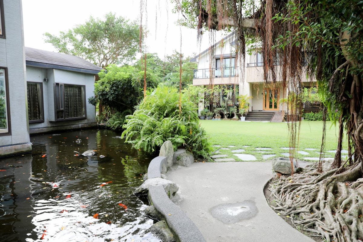 花蓮民宿｜花蓮吉安鄉綠色隧道民宿 金澤居 花蓮親子住宿推薦！親子友善，孩子最喜歡的餵魚民宿~