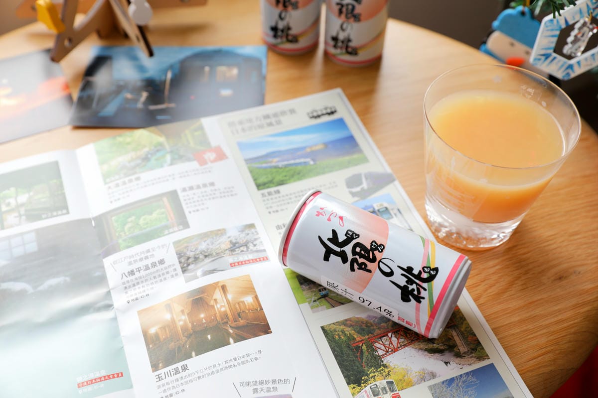 日本秋田觀光美食特產推薦！日本進口果汁「鹿角北限之桃」秋田北限之桃水蜜桃汁