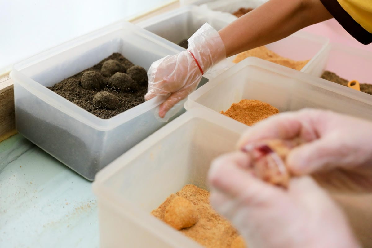 台中超好吃麻糬推薦! 芳塢碼頭專業麻糬 招牌麻糬一次吃到花生芝麻紅豆,不能錯過軟綿綿的雲朵麻糬!