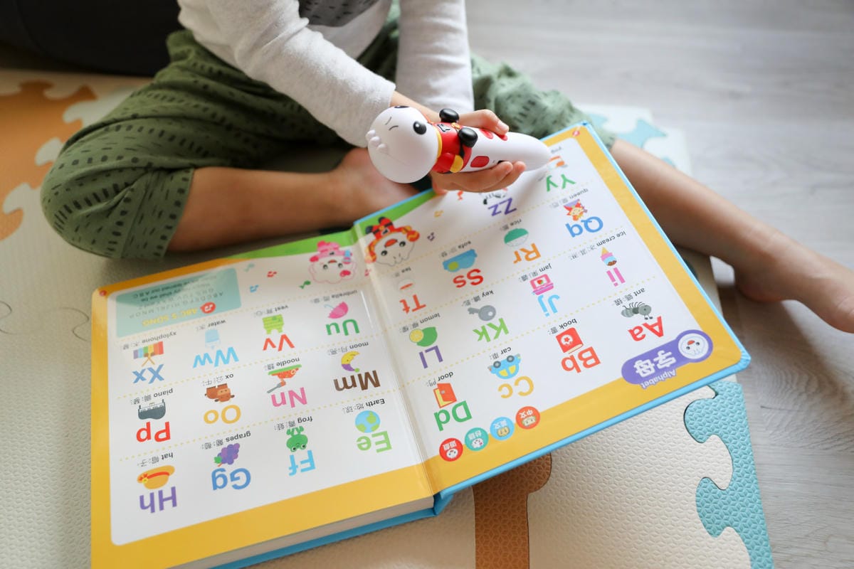 幼兒學習教具 點讀筆推薦! FOOD超人多重點讀-知識圖鑑百科52件組 中英台三語認知學習