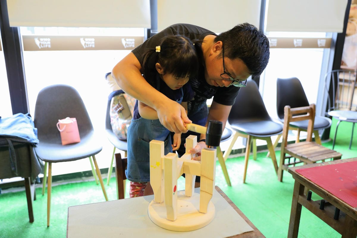 歐德集團-木作森活 林口親子DIY體驗課程推薦! 大人小孩都能來體驗的木作DIY,還有超大的遊戲室唷~