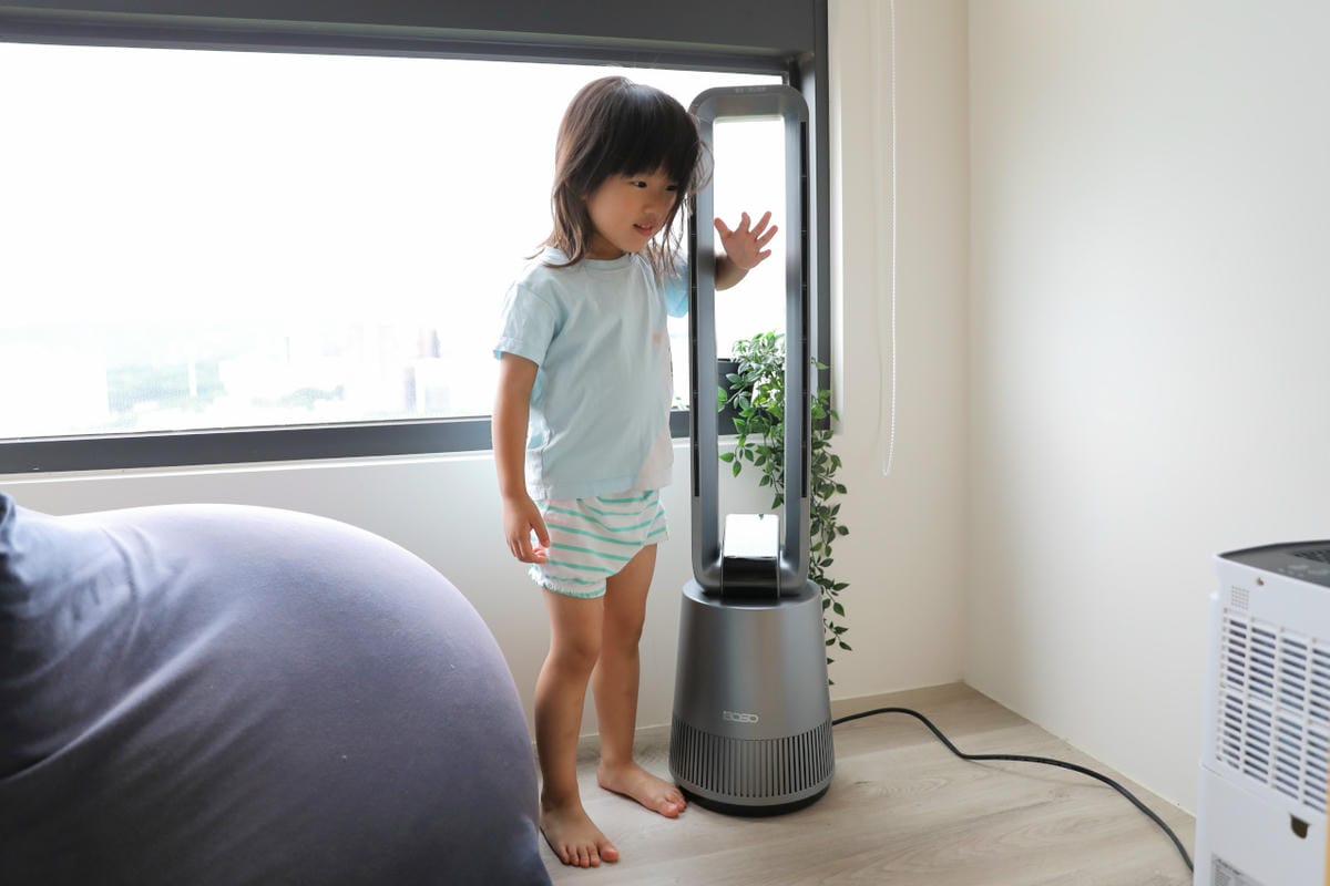幼兒家庭風扇推薦! BOSO 靚旋風 負離子空氣淨化無扇葉冷暖風扇 集涼風.暖氣.空氣淨化三機一體多功能