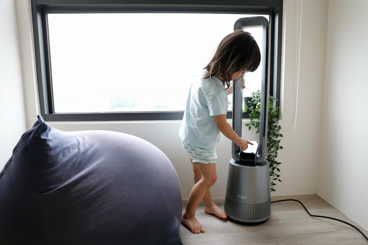 幼兒家庭風扇推薦! BOSO 靚旋風 負離子空氣淨化無扇葉冷暖風扇 集涼風.暖氣.空氣淨化三機一體多功能