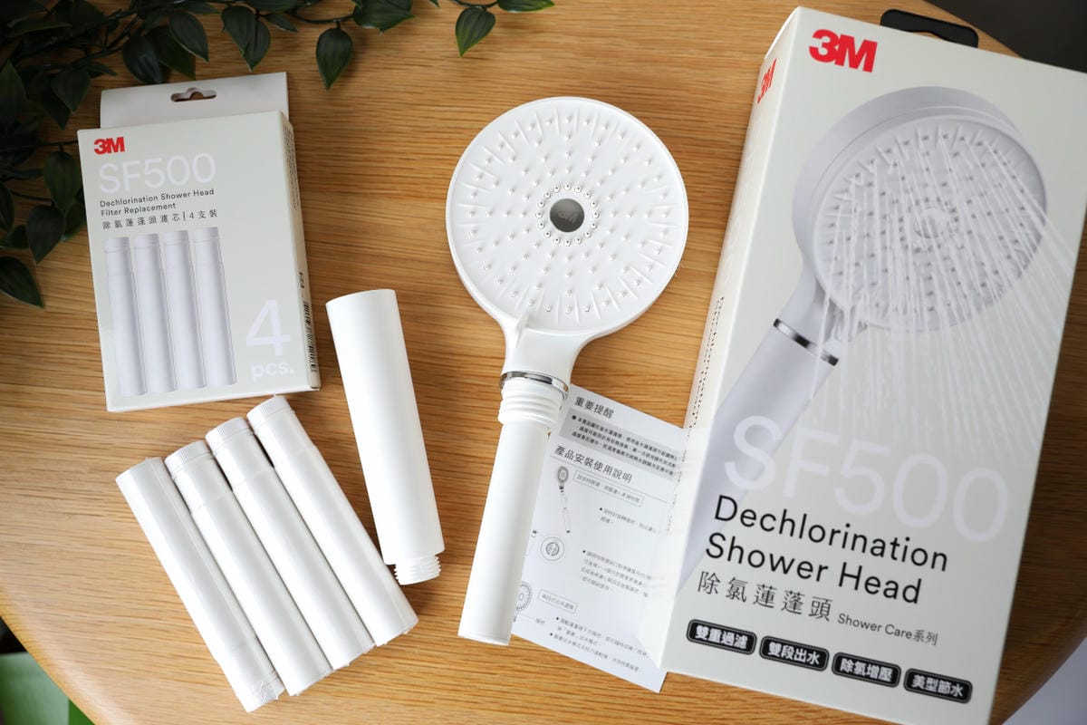3M SF500 除氯蓮蓬頭 雙重過濾,長效淨水 盥洗用水除氯更安心!