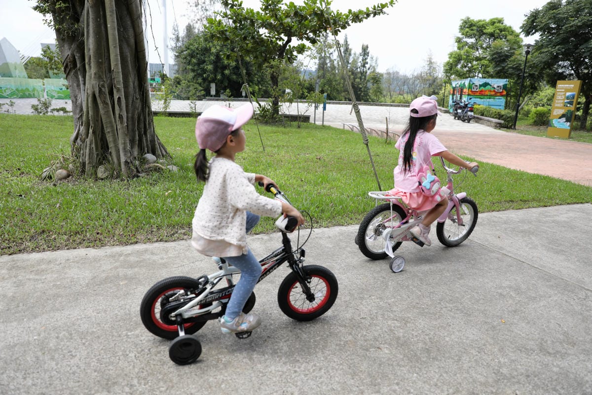 桃園大溪親子一日遊 大漢溪自行車道騎腳踏車遊山豬湖生態親水園區,大溪老街吃美食 中庄吊橋.月眉人工溼地.中庄調整池.中庄景觀土丘(共融遊具).瑞興濕地