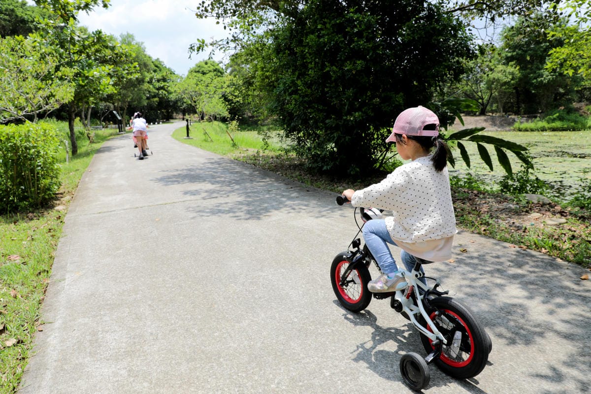 桃園大溪親子一日遊 大漢溪自行車道騎腳踏車遊山豬湖生態親水園區,大溪老街吃美食 中庄吊橋.月眉人工溼地.中庄調整池.中庄景觀土丘(共融遊具).瑞興濕地