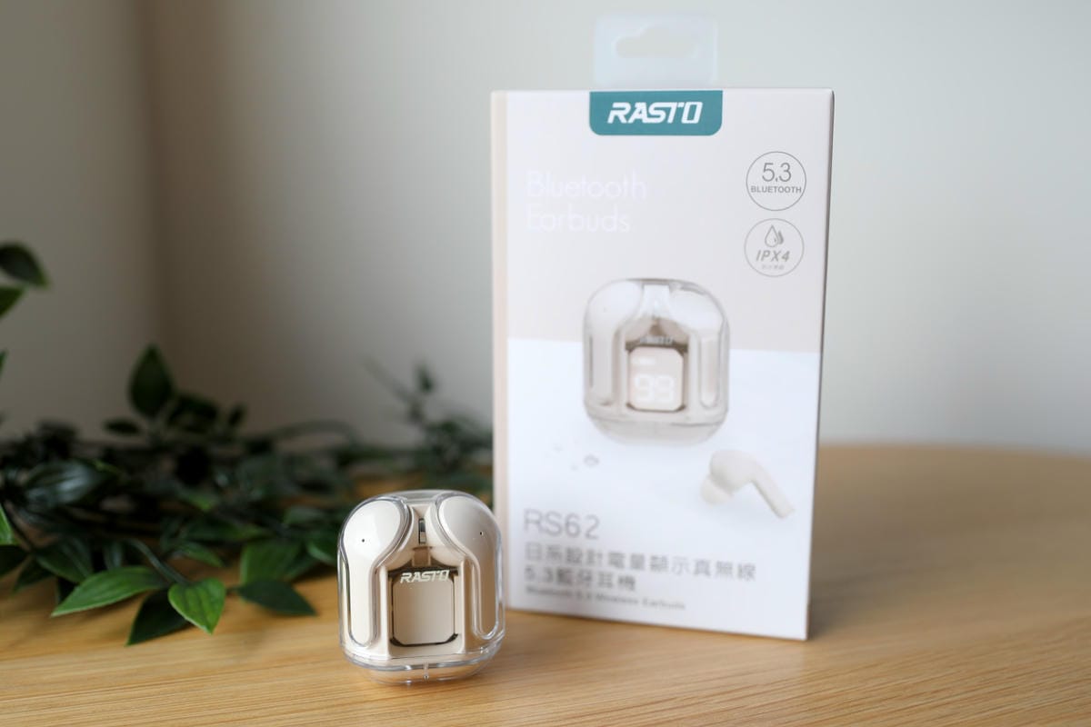 3C質感生活禮物推薦! RASTO RS62 日系設計電量顯示真無線5.3藍牙耳機+RASTO RK14 隨身便攜三段風速手持充電風扇