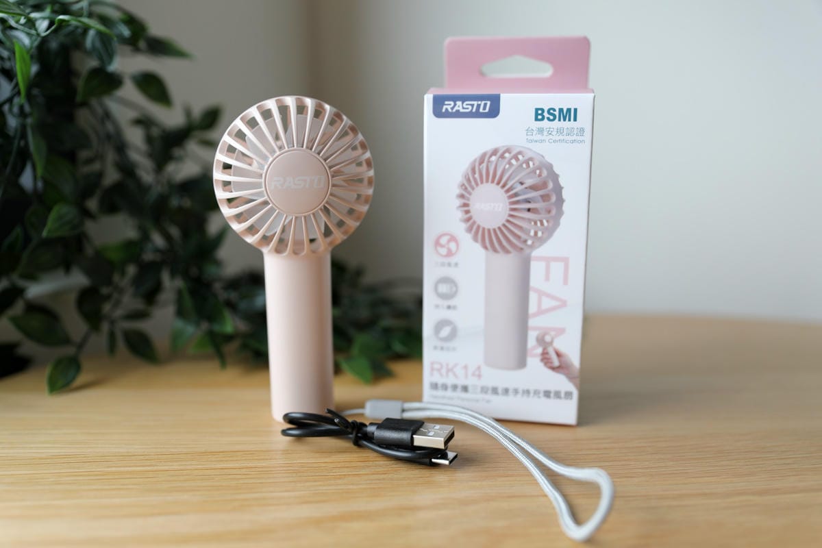 3C質感生活禮物推薦! RASTO RS62 日系設計電量顯示真無線5.3藍牙耳機+RASTO RK14 隨身便攜三段風速手持充電風扇