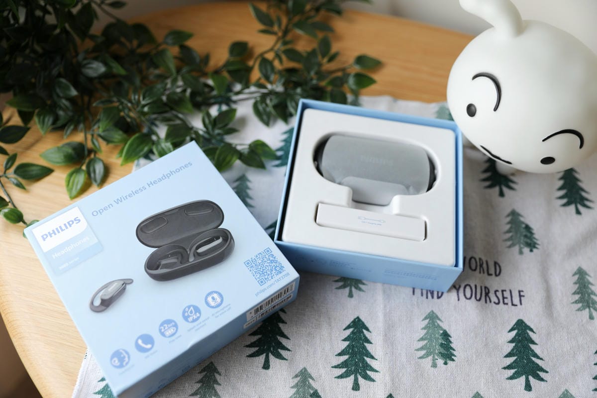 PHILIPS 22h長續航氣傳導真無線運動耳機-TAT3708 IPX4 開放式耳掛藍牙耳機推薦! IPX4防水等級,戶外運動遇雨也不怕!