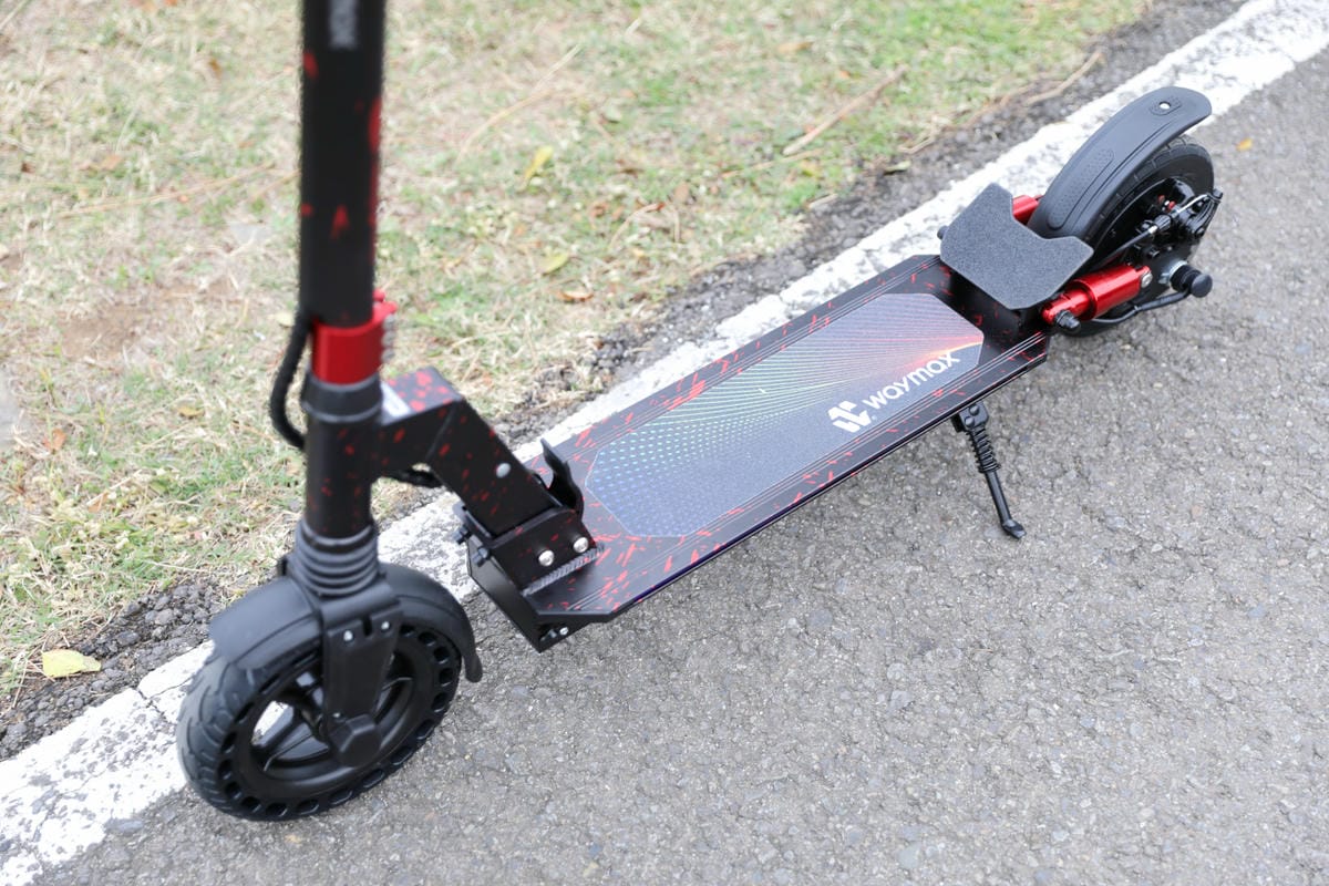 摺疊電動滑板車開箱 Waymax Lite-3電動滑板車 親子同樂.懶人代步車推薦!
