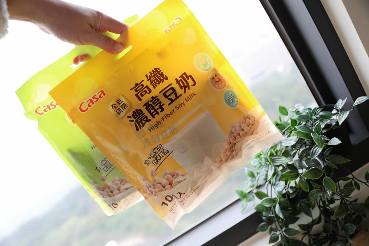 Casa卡薩 高纖濃醇豆奶 全聯豆奶即沖飲品推薦! 富含膳食纖維與植物性蛋白質