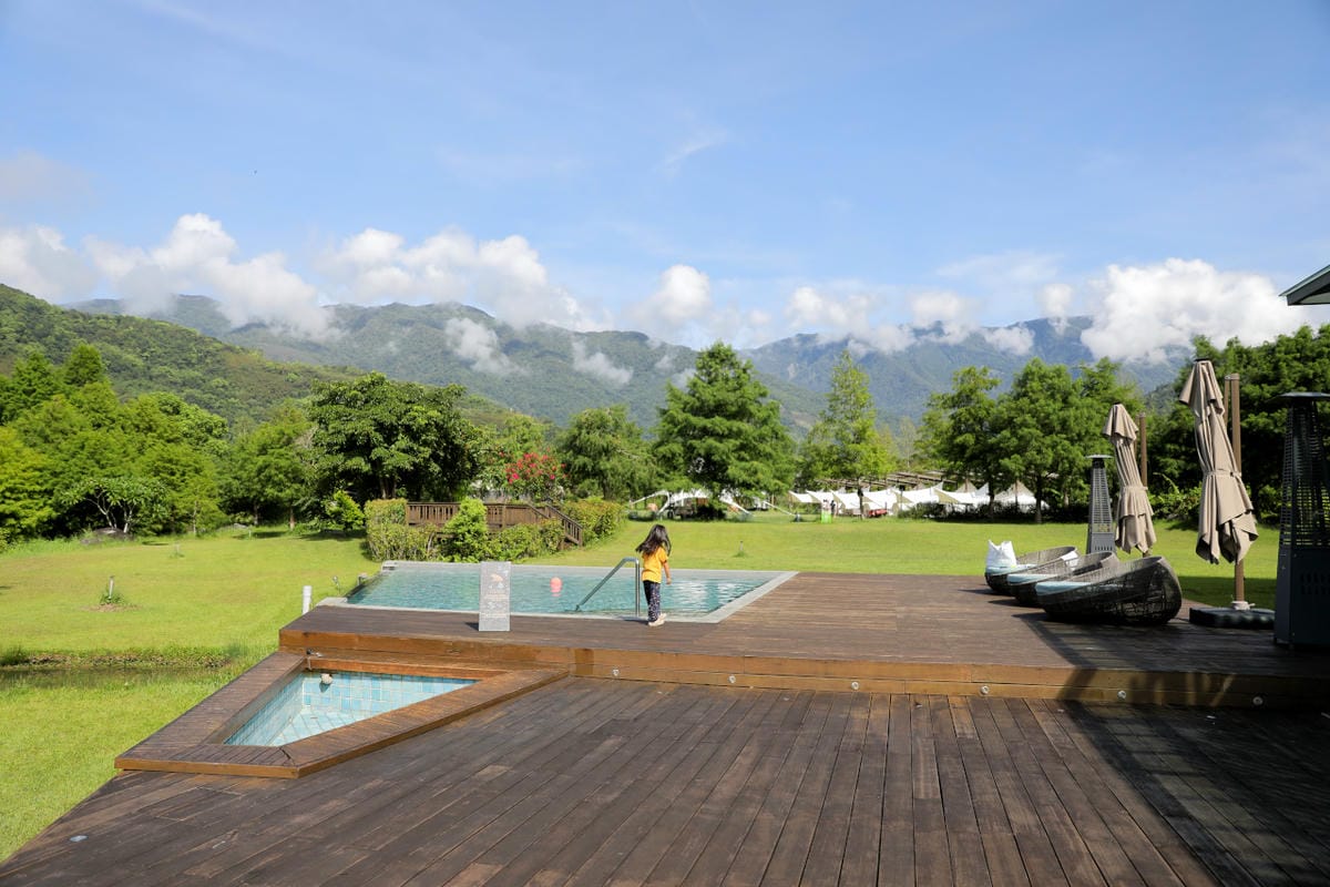 兩天一夜花蓮瑞穗小旅行 松邑莊園 悠閒渡假享受山泉水戲水池.黃金湯溫泉