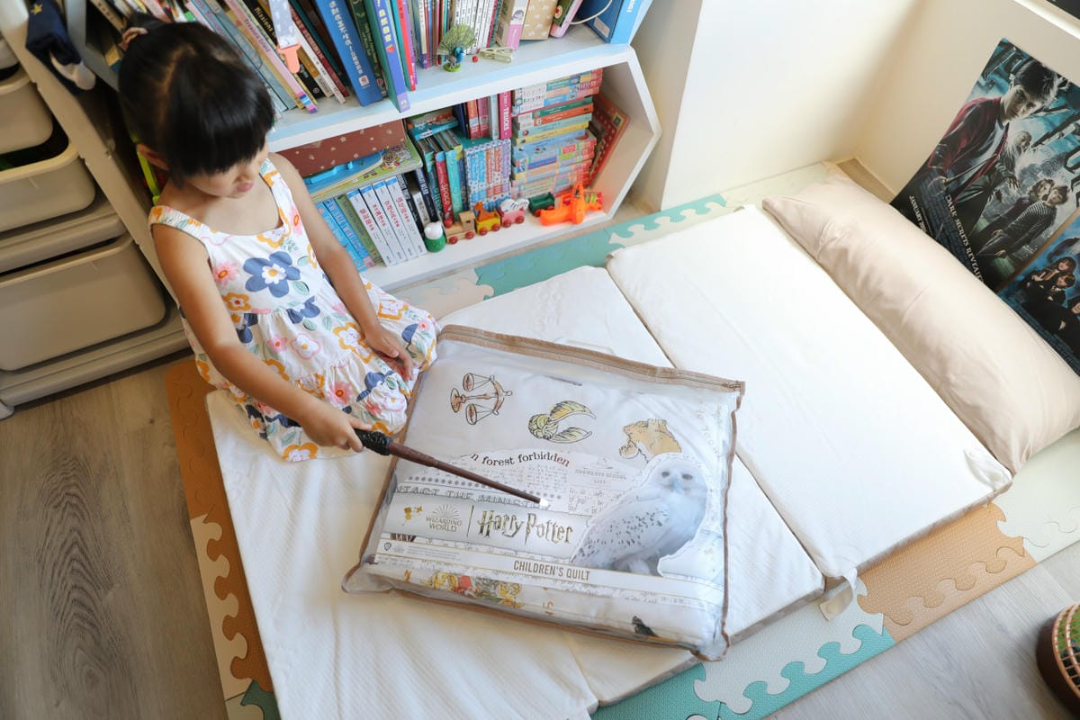 幼兒園必備物品推薦! 媽咪學苑 赫媽咪homemommy 哈利波特聯名款 天絲兒童睡袋(彈力支撐睡墊)