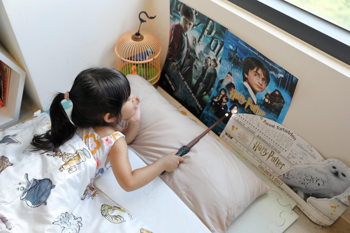 幼兒園必備物品推薦! 媽咪學苑 赫媽咪homemommy 哈利波特聯名款 天絲兒童睡袋(彈力支撐睡墊)